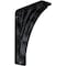 Ekena Millwork Nevio Wrought Iron Bracket, (Triple center brace), Antiqued Pewter 2"W x 5 1/2"D x 8"H BKTM02X05X08TNEAPW - alternate 1